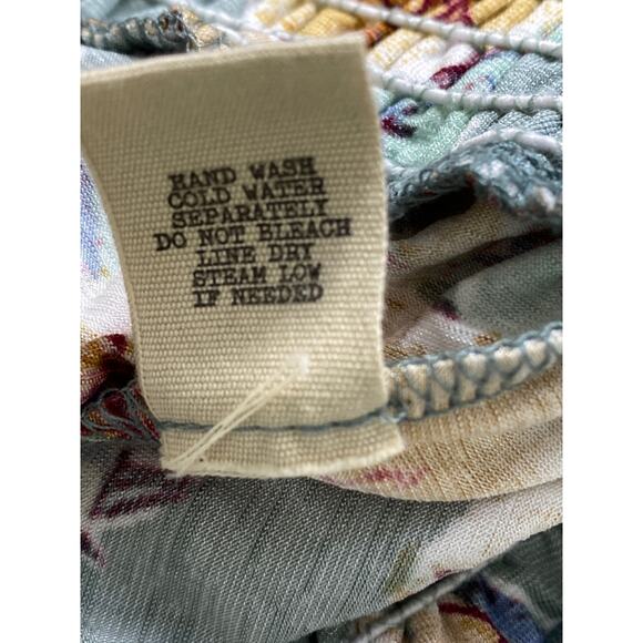 BKE Gimmicks Sheer Lace Crop Top Size M Floral Smocked Sheer Fairy Romantic Boho - Picture 8 of 10